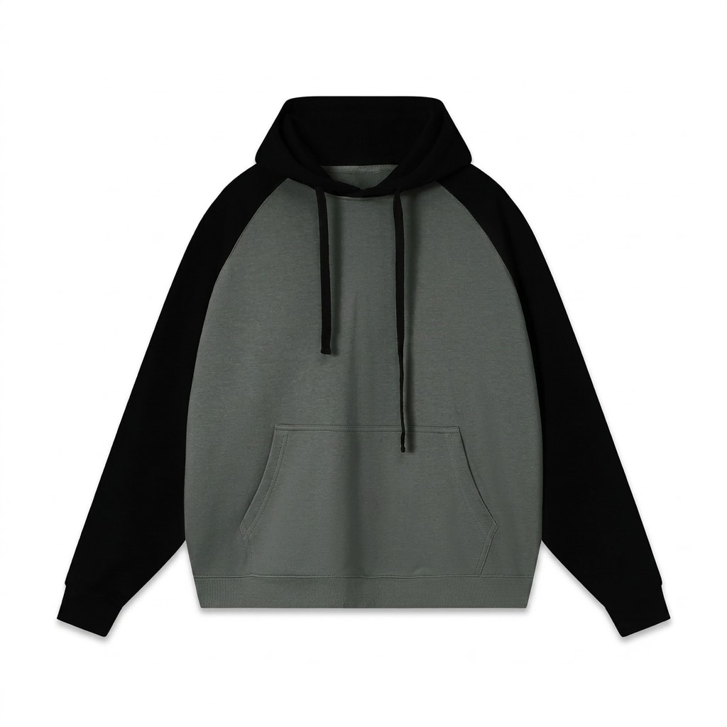 Color-Block Raglan Sleeve Hoodie — hero product shot