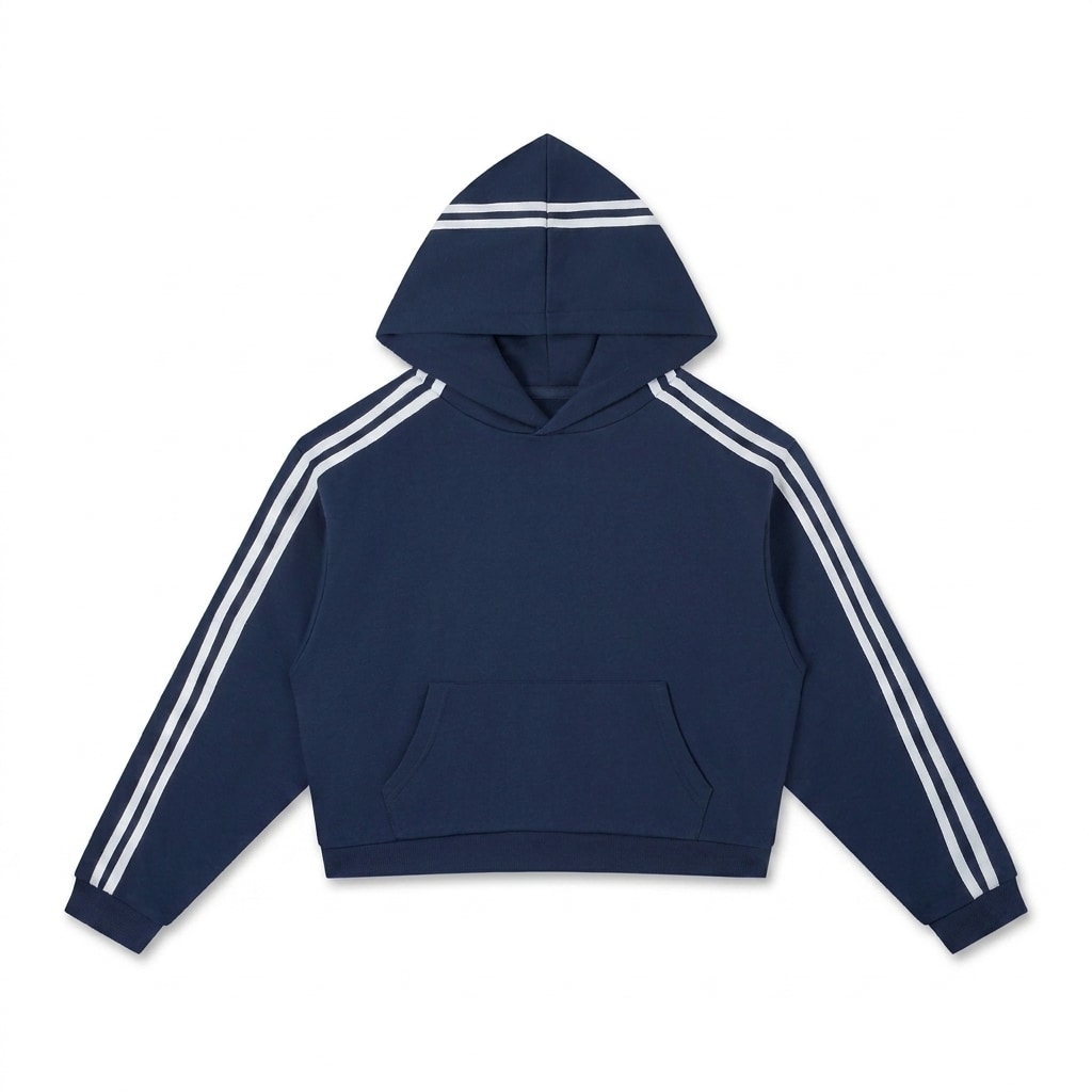 Cropped Contrast Hoodie — hero product shot