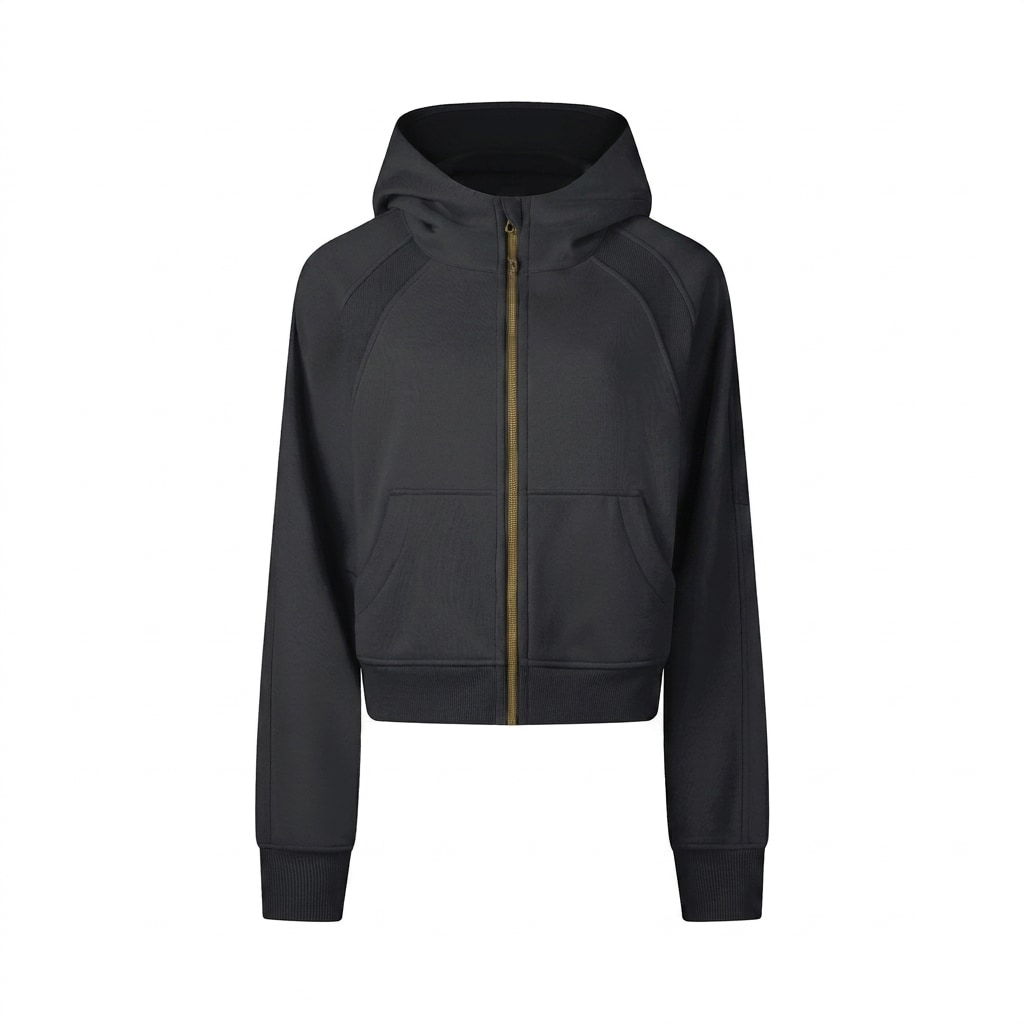 Cropped Zip-Up Hoodie — hero product shot