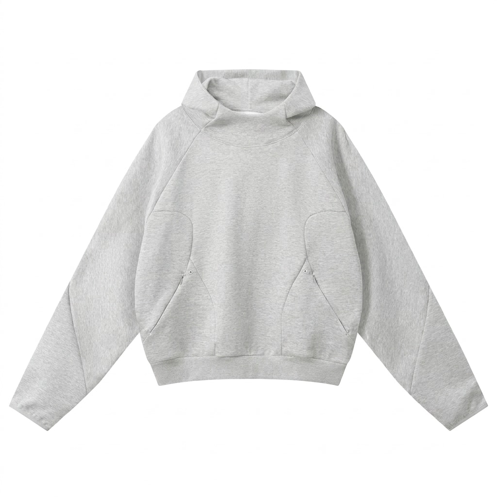 Curved Panel Raglan Hoodie — hero product shot
