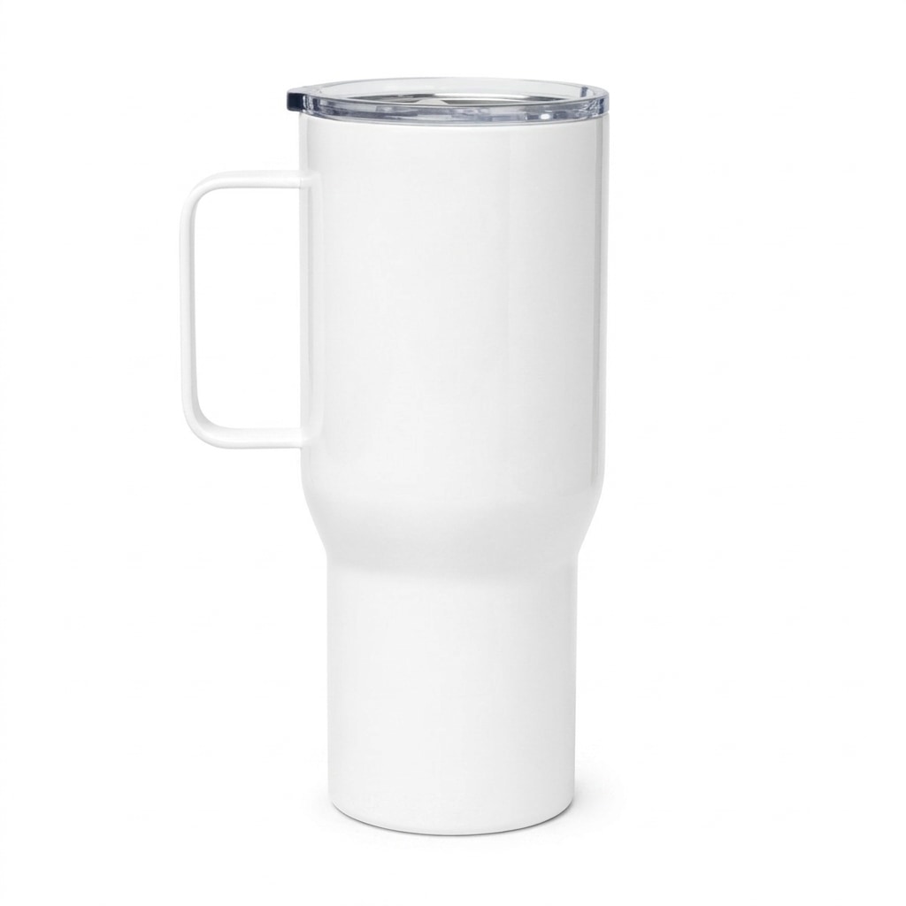 Custom Travel Mug with Handle — hero product shot