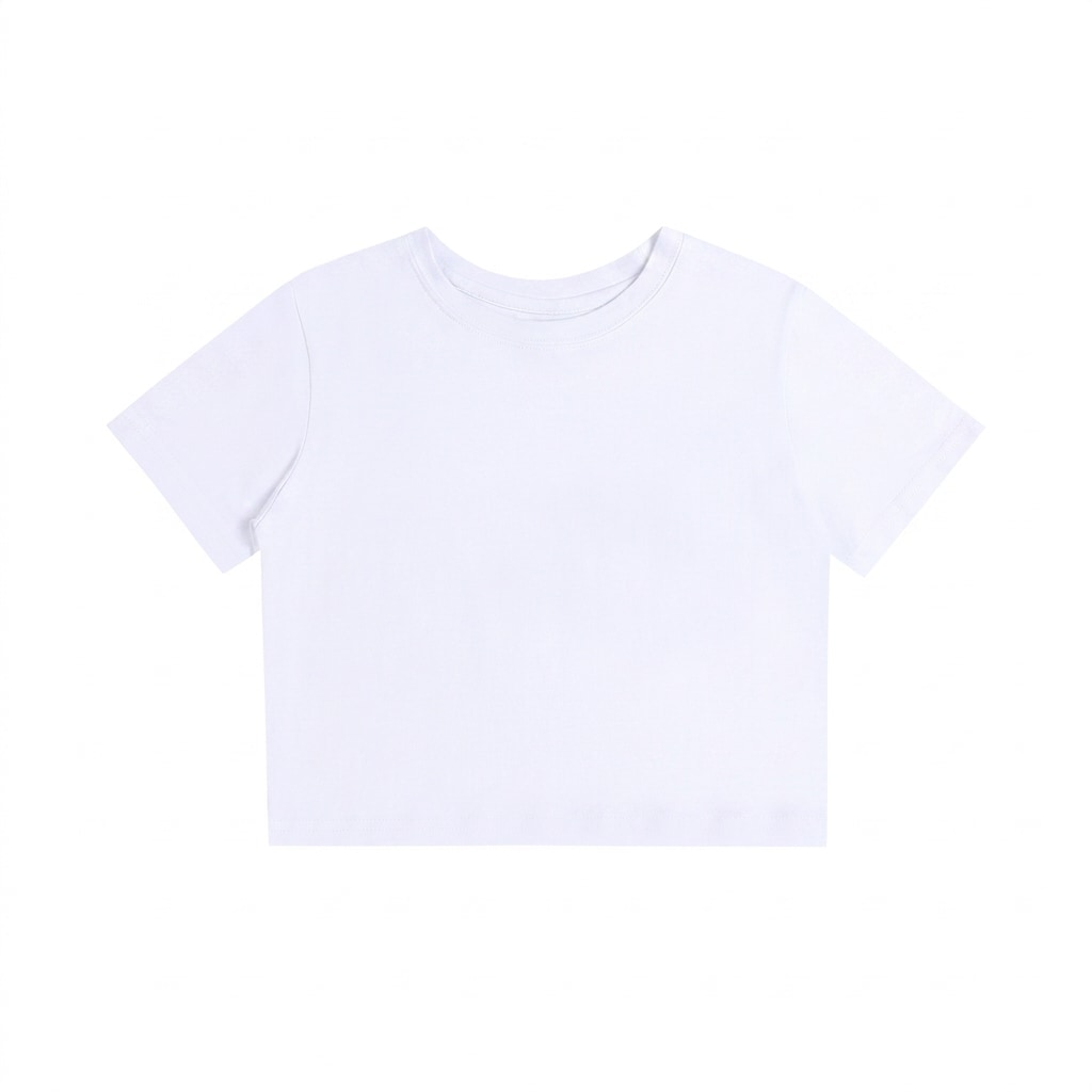Fitted Crop Cotton T-Shirt — hero product shot