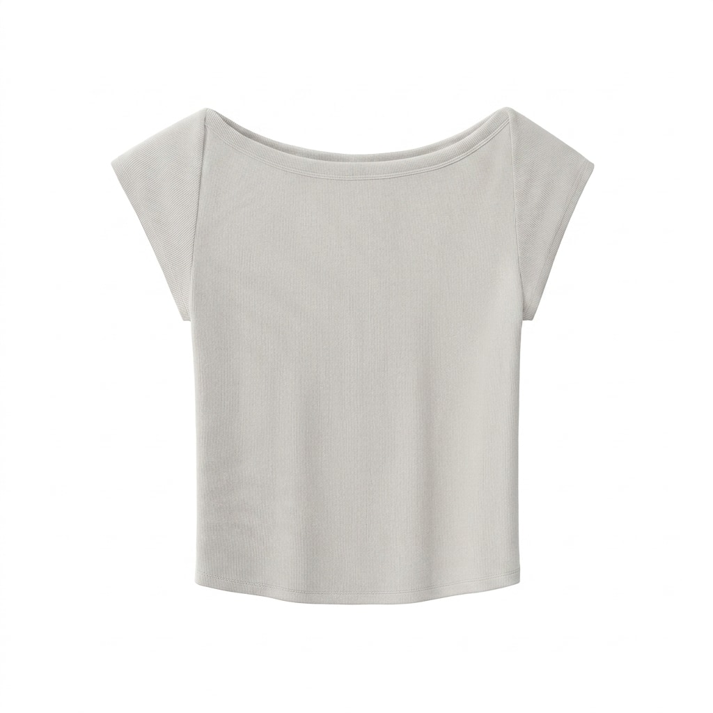 Fitted Wide Neck T-Shirt — hero product shot