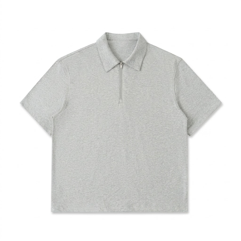 Half-Zip Cotton Polo Shirt — hero product shot
