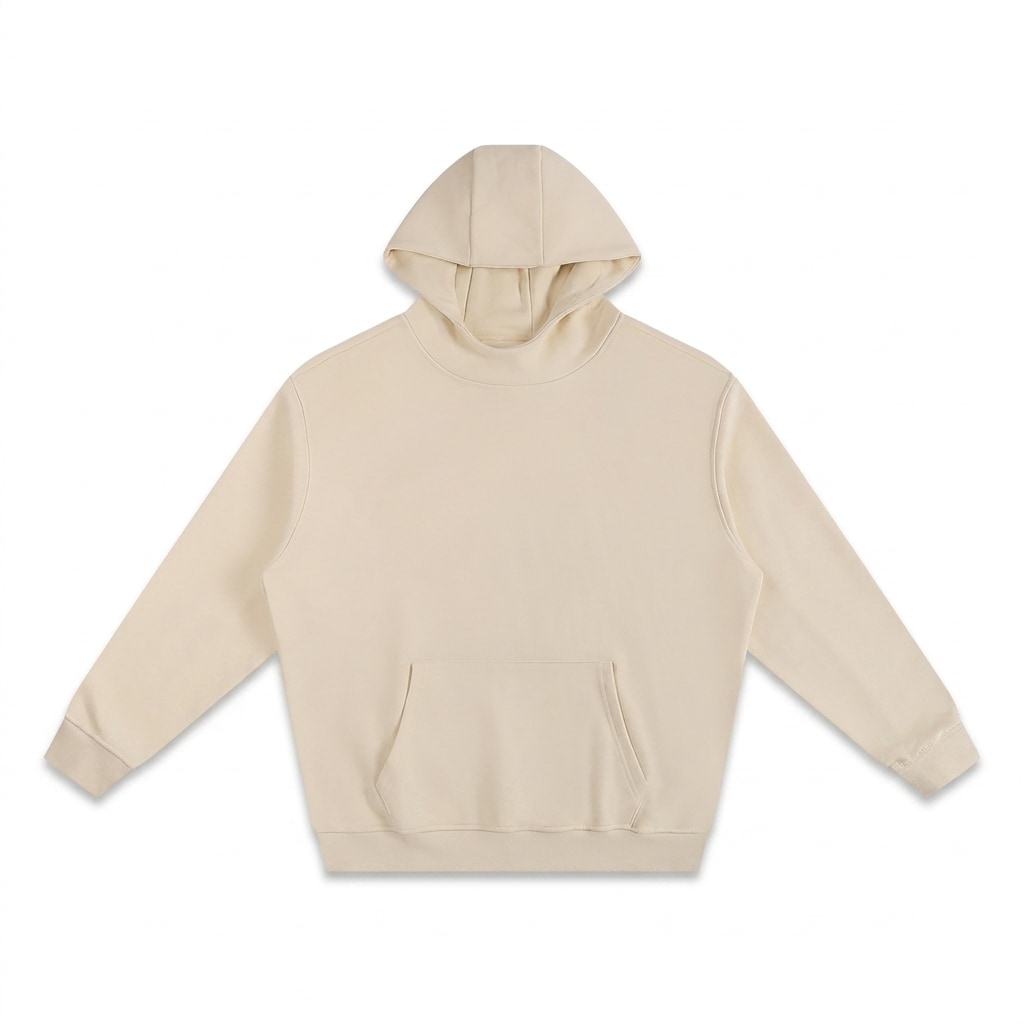 High-Neck Fleece Hoodie — hero product shot