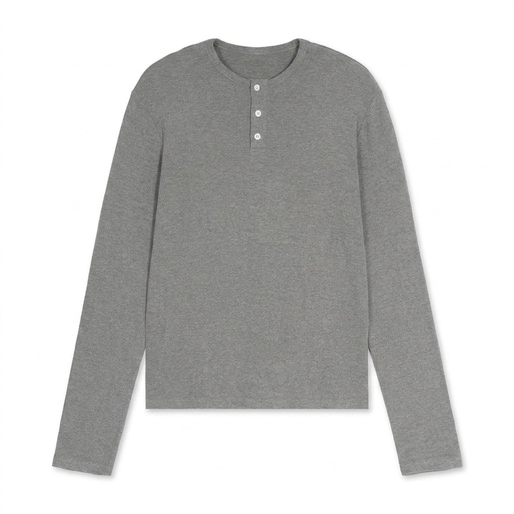 Long Sleeve Henley T-Shirt — hero product shot