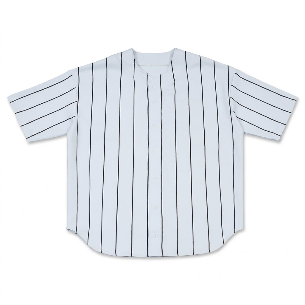 Pinstripe Baseball Jersey — hero product shot