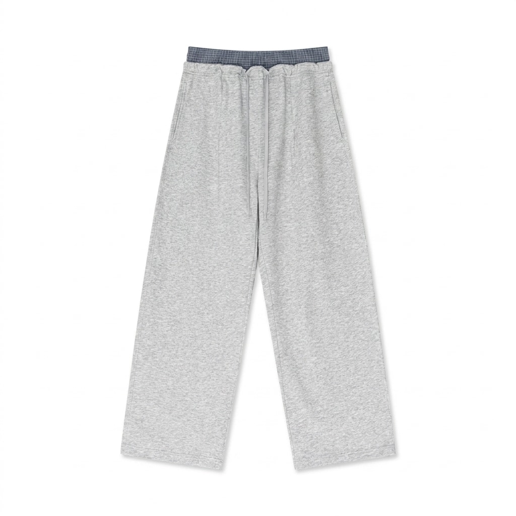 Plaid Contrast Waist Pants — hero product shot