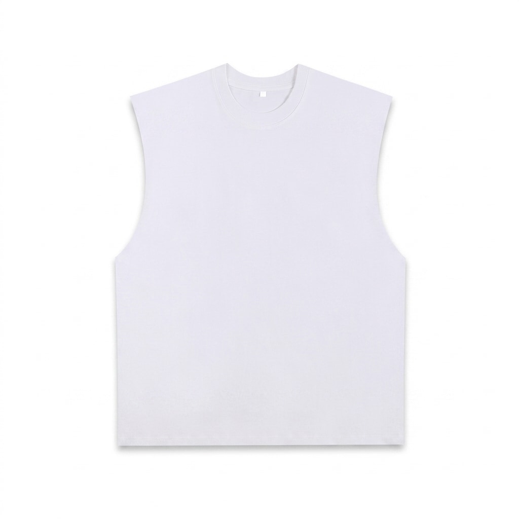 Custom Raw-Edge Cotton Tank Top — hero product shot