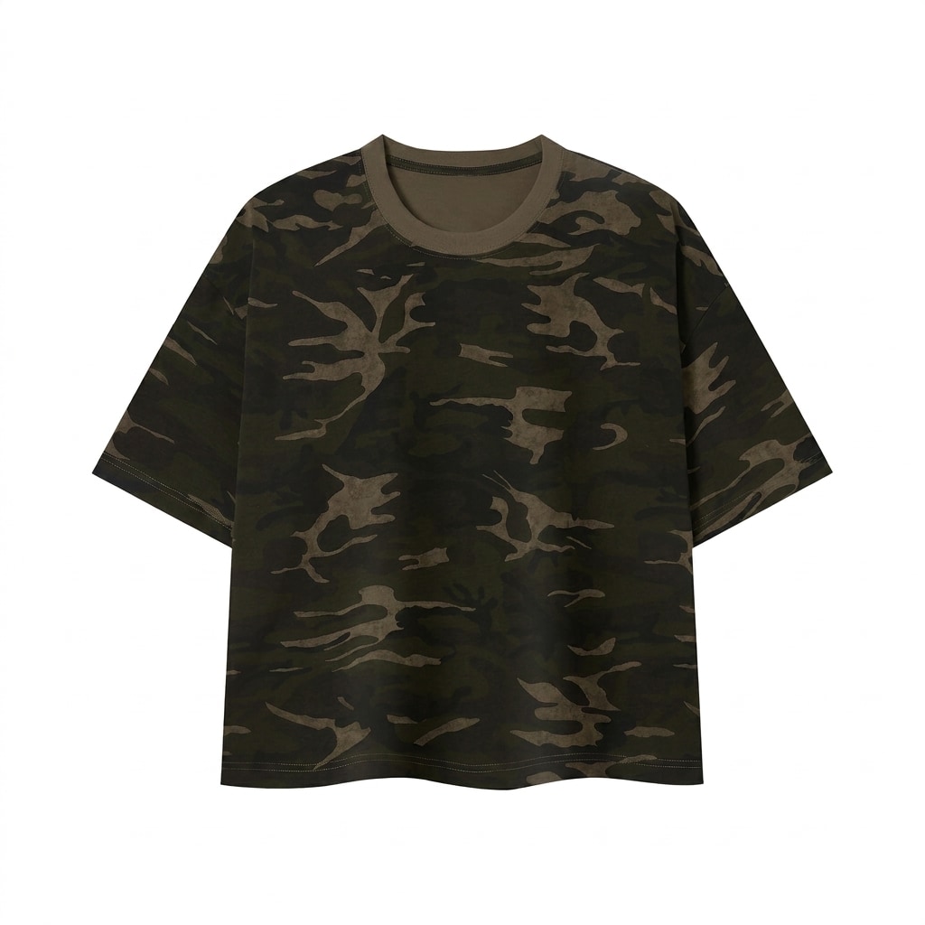 Unisex Camo Boxy T-Shirt — hero product shot