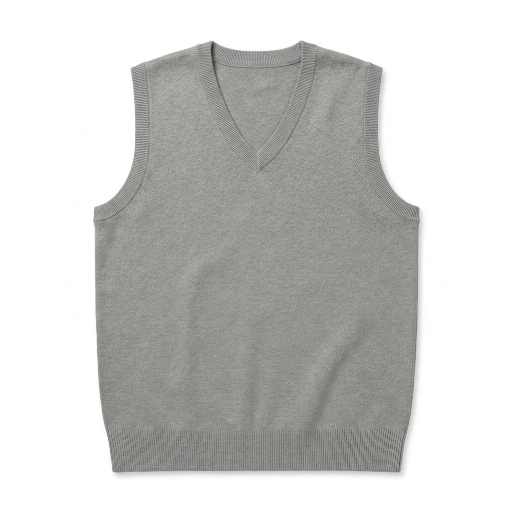 Unisex Knitted V-Neck Vest — hero product shot