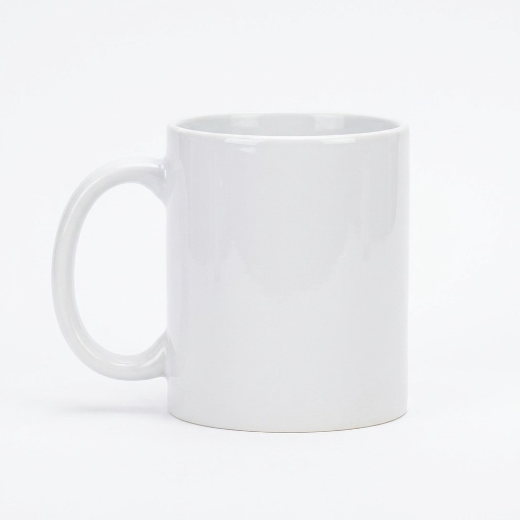 White Glossy Ceramic Mug — hero product shot