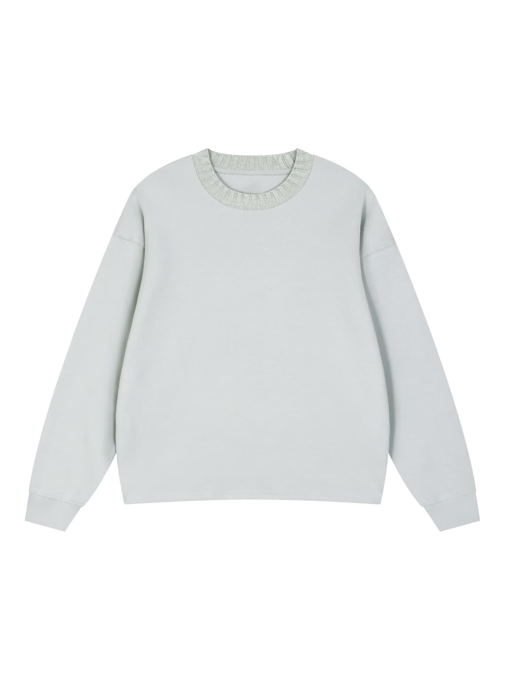 Cropped boxy fleece crewneck
