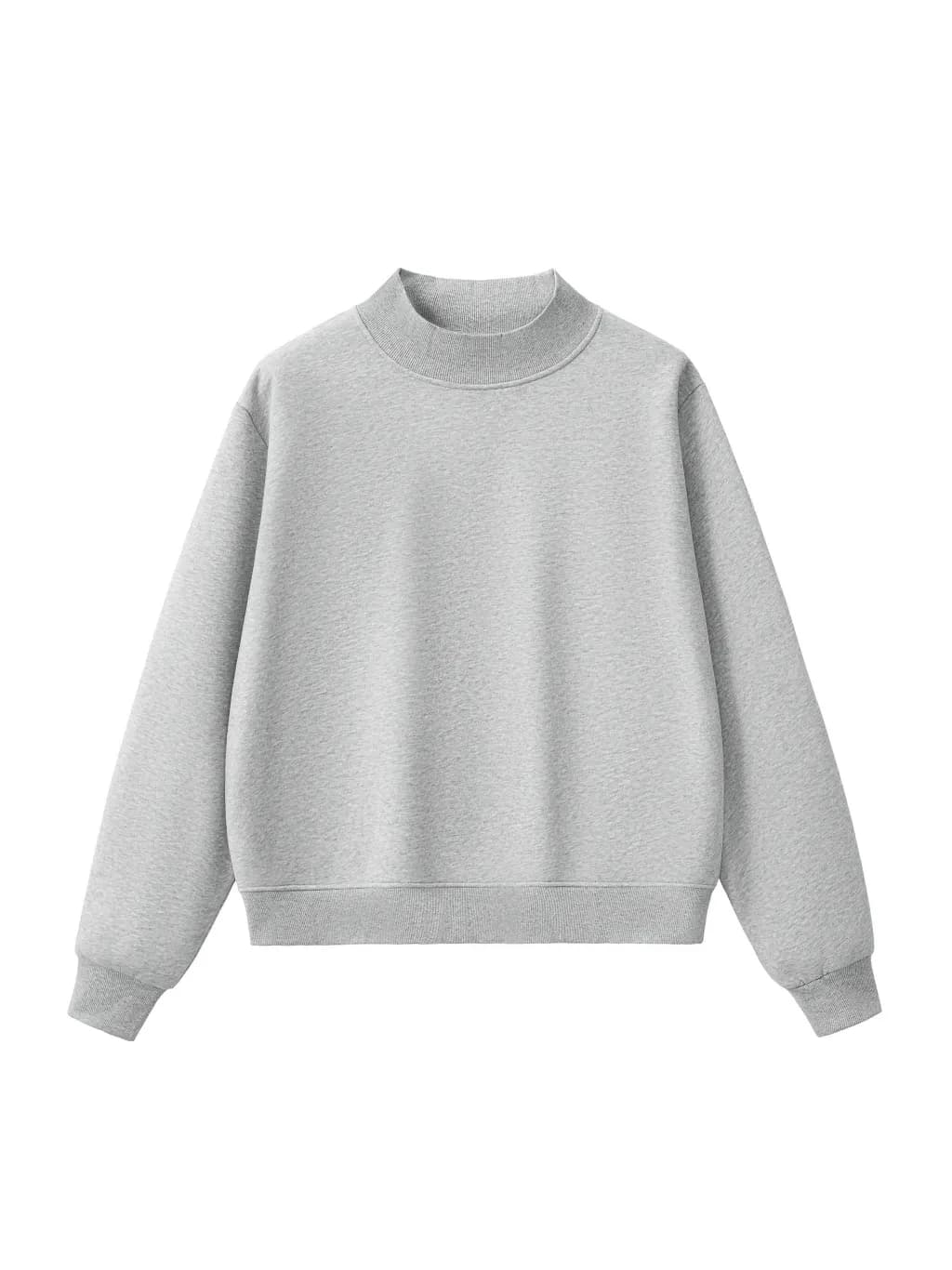 Essential fleece mock-neck crewneck