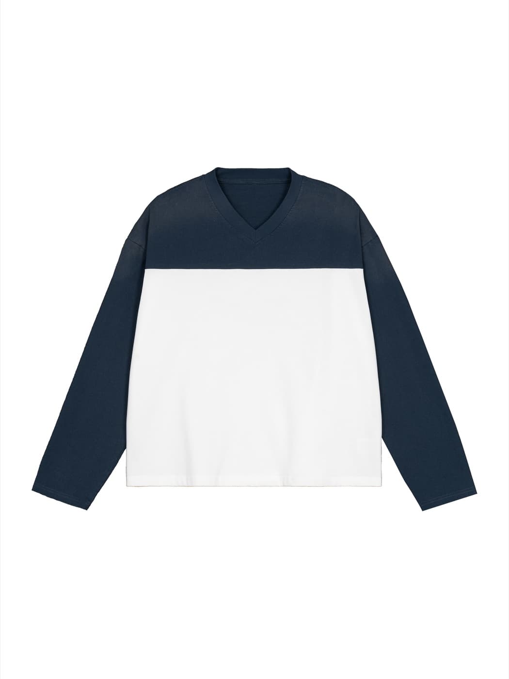 Sun-fade raw-edge tee