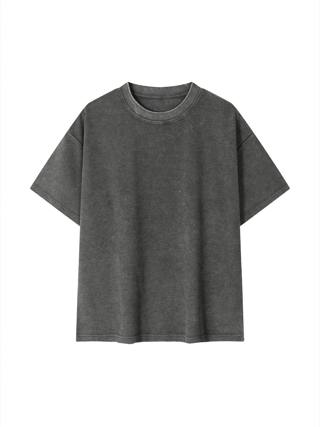 Mineral wash waffle knit tee