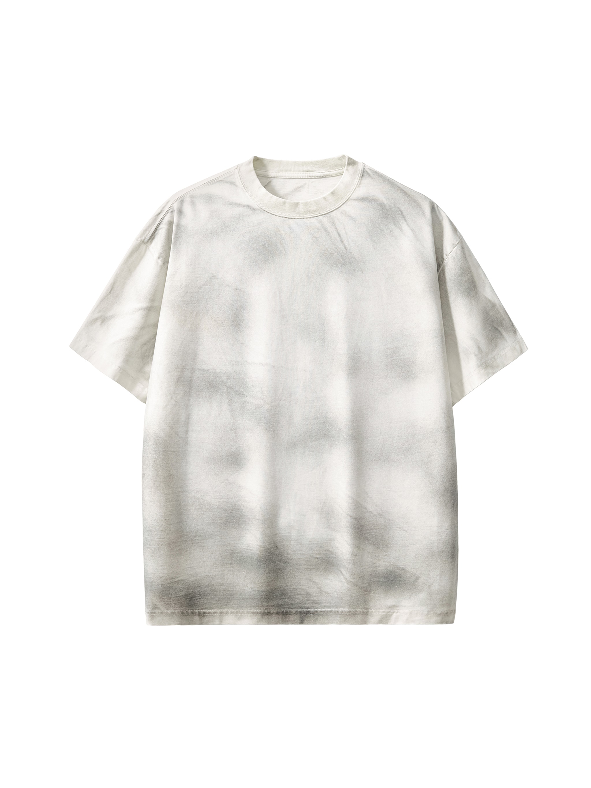 Washed Loose T-Shirt — White Gray