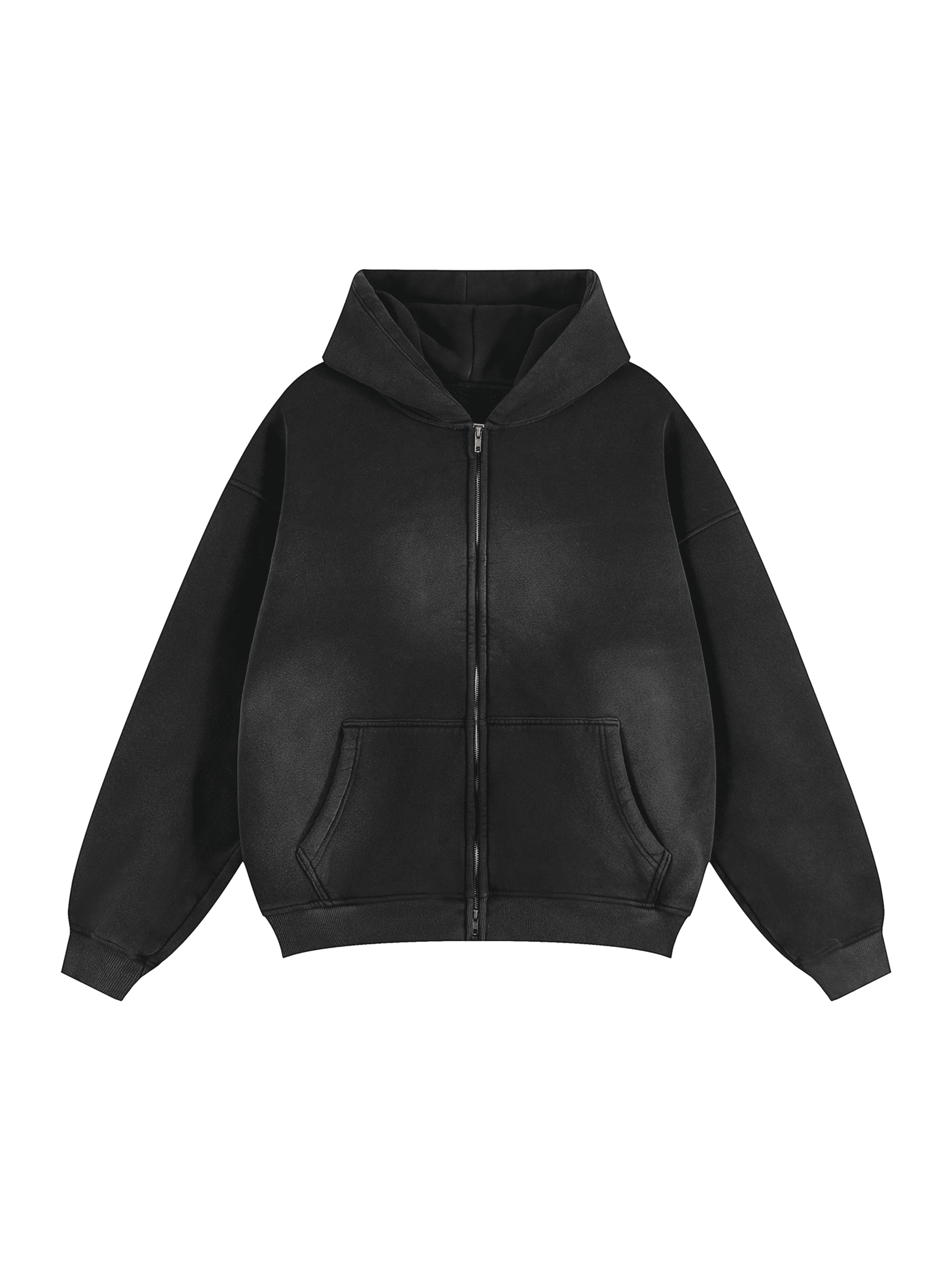 Custom Sunfade Zipper Boxy Hoodie — Hoodies