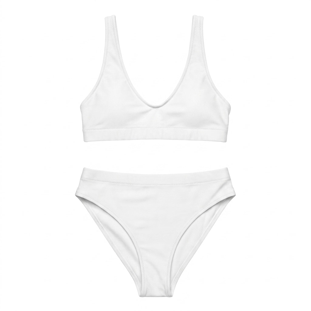 All-Over Print Recycled High-Waisted Bikini — hero product shot