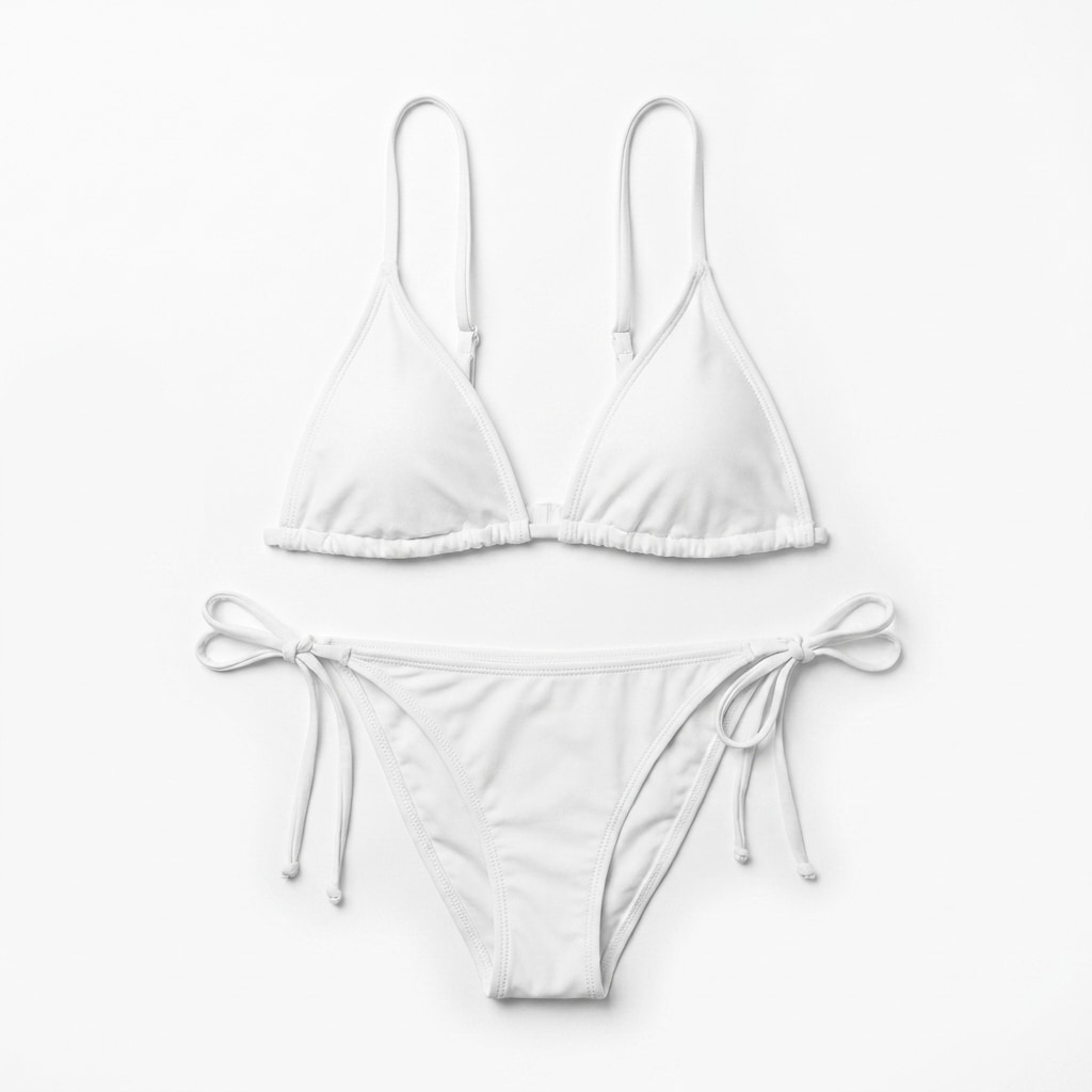 All-Over Print Recycled Padded String Bikini Top — hero product shot