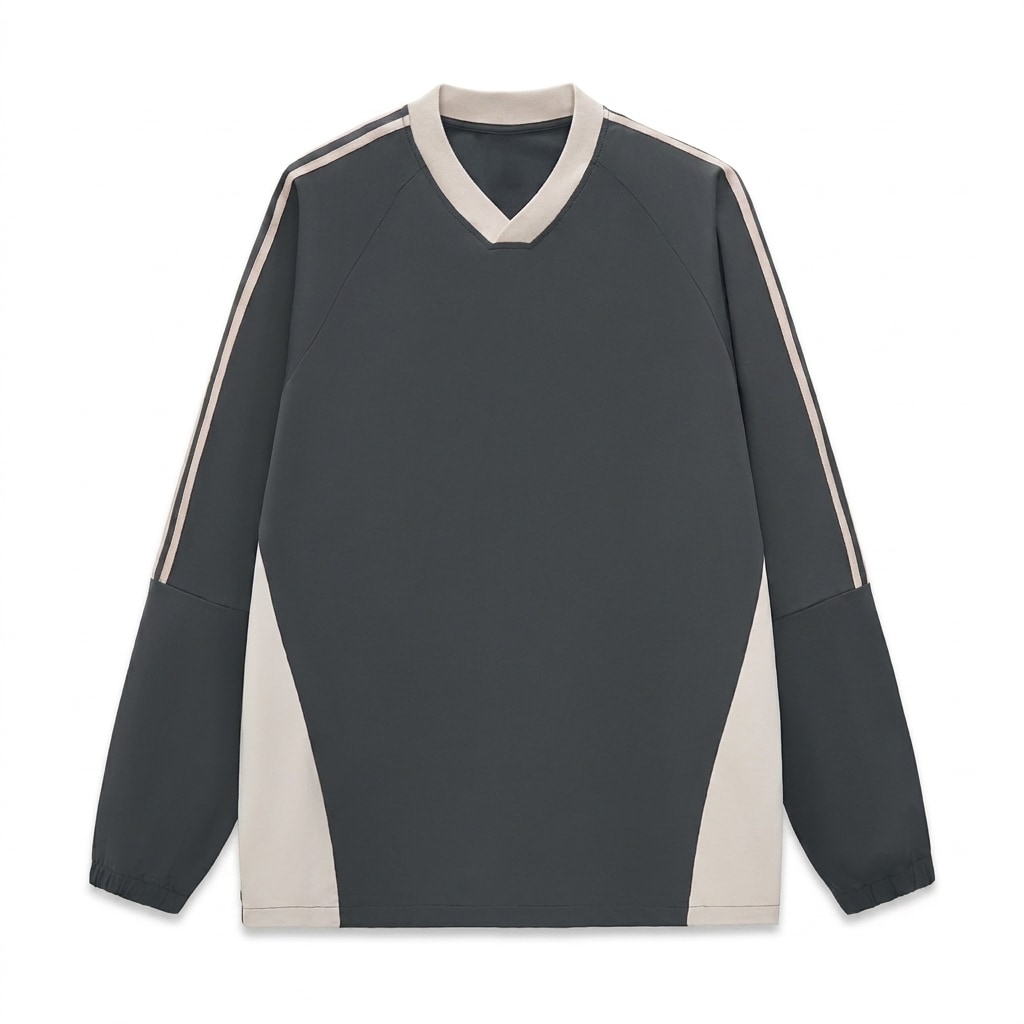 Color-Block V-Neck Long-Sleeve T-Shirt — hero product shot