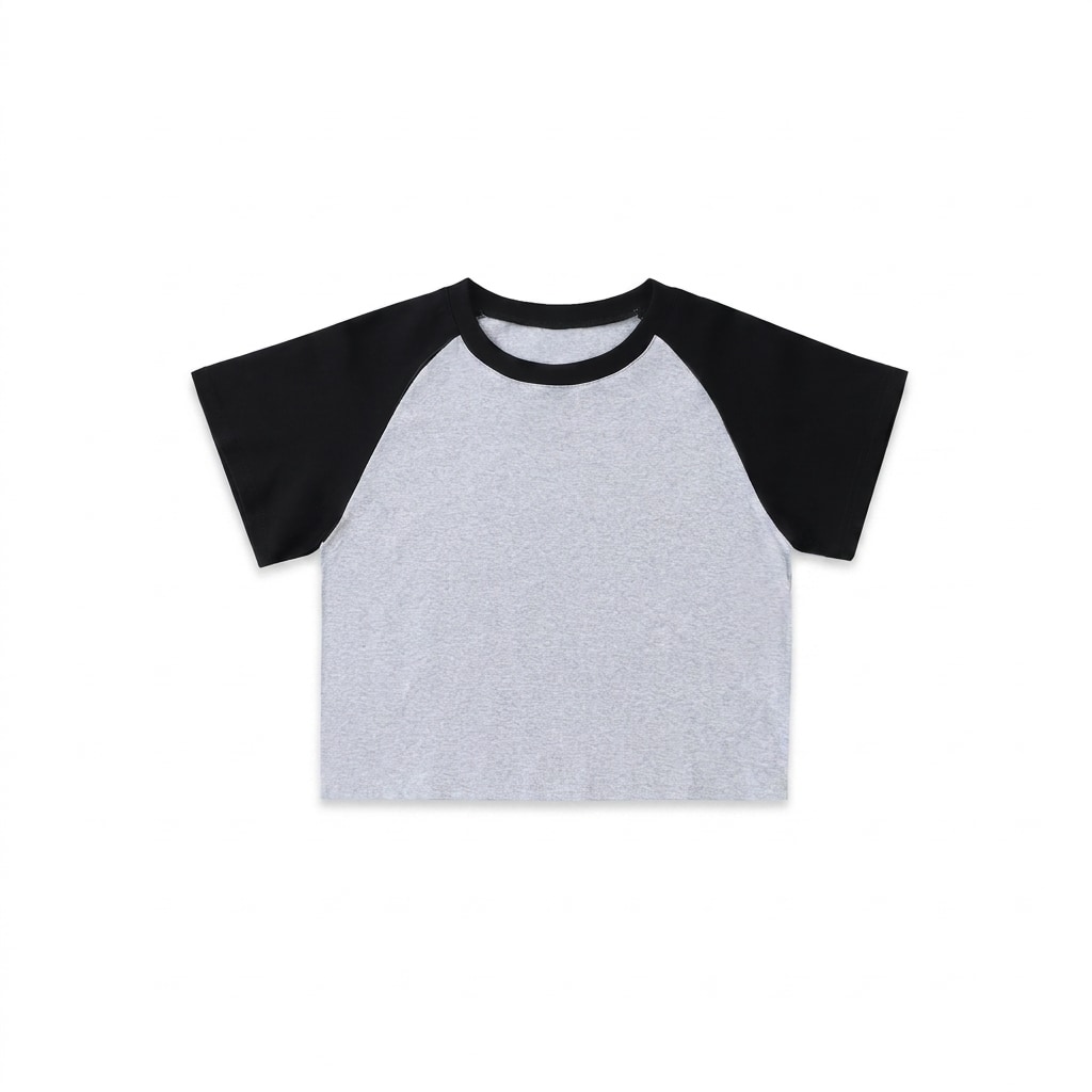 Color-Blocked Raglan Crop Top — hero product shot