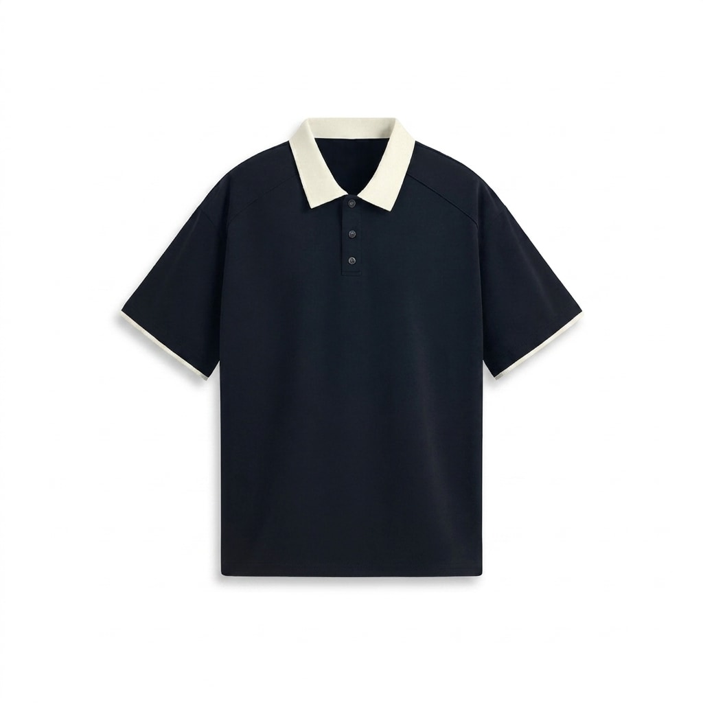Contrast Collar Raglan Polo Shirt — hero product shot