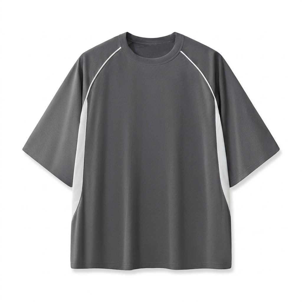 Contrast Piping Panel Raglan T-Shirt — hero product shot