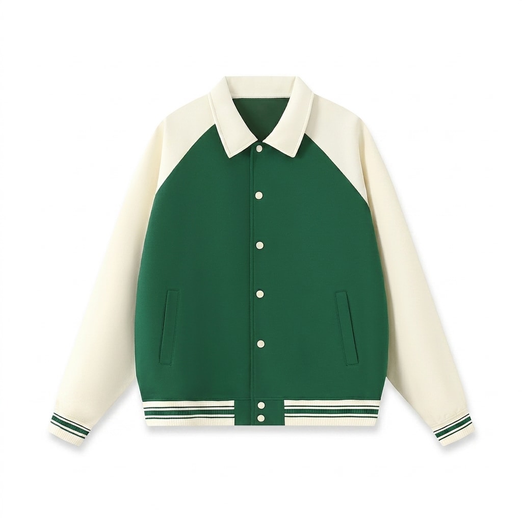 Contrast Raglan Baseball Jacket — hero product shot