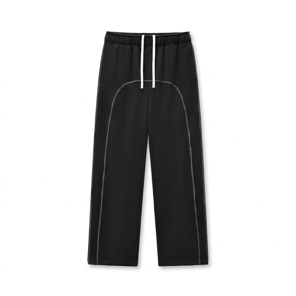 Contrast-Stitch Fleece Sweatpants — hero product shot