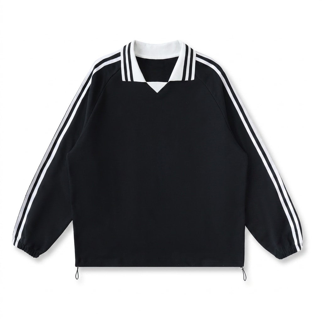 Contrast Striped Collar Sweatshirt — hero product shot