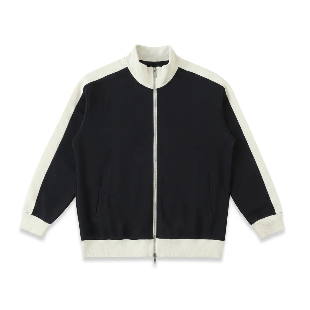 Contrast Trim Stand Collar Jacket — hero product shot