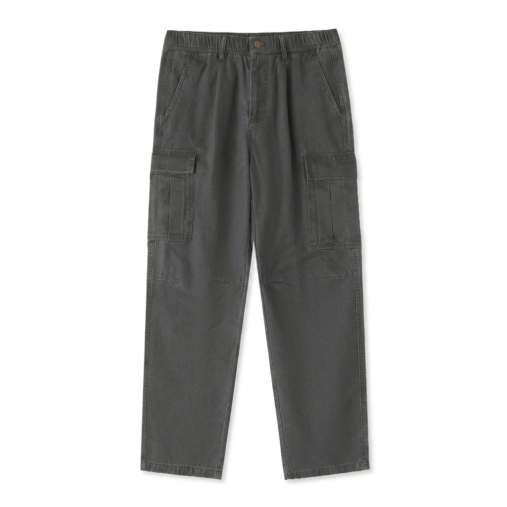 Cotton Elastic-Waist Cargo Pants — hero product shot