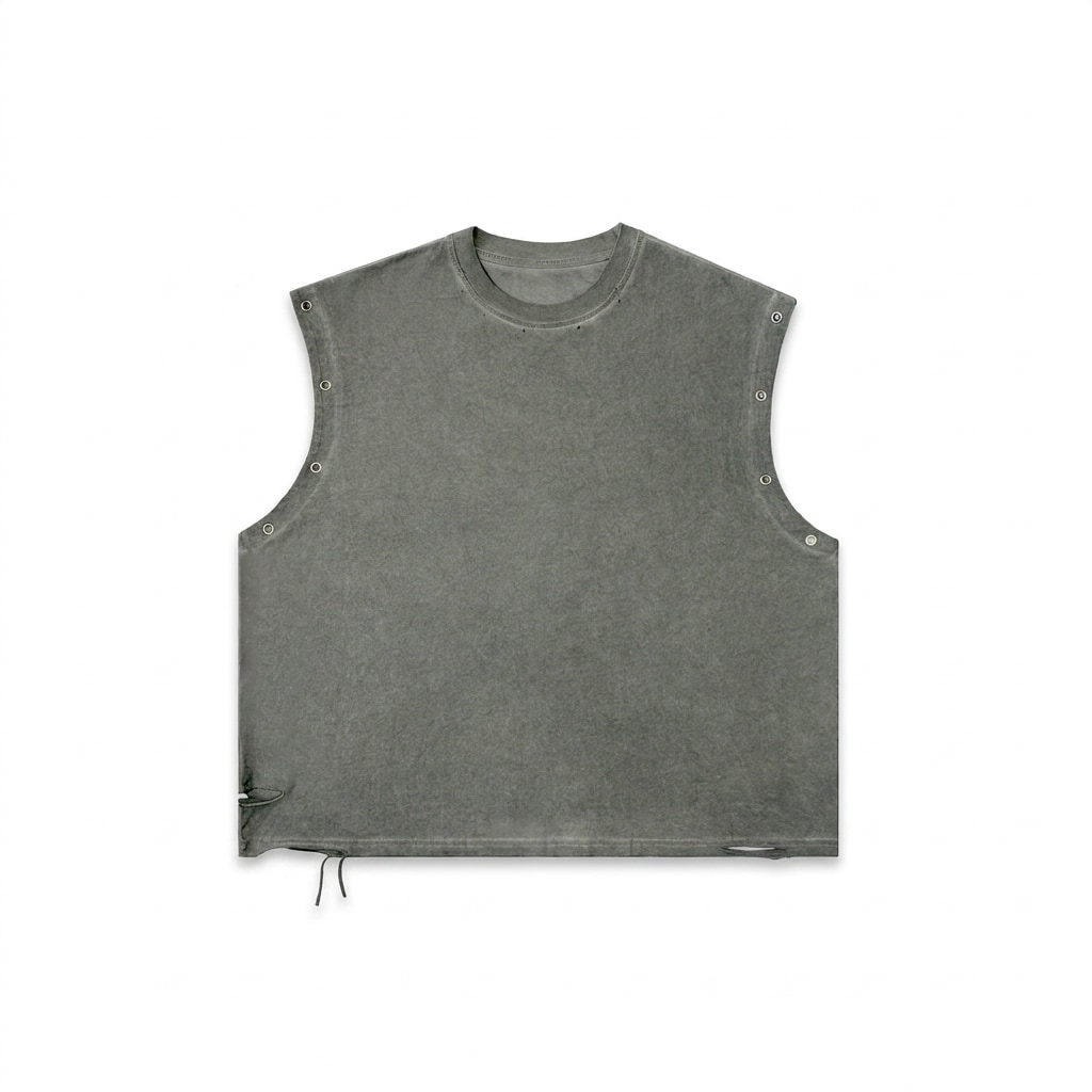 Distressed Grommet Tank Top — hero product shot