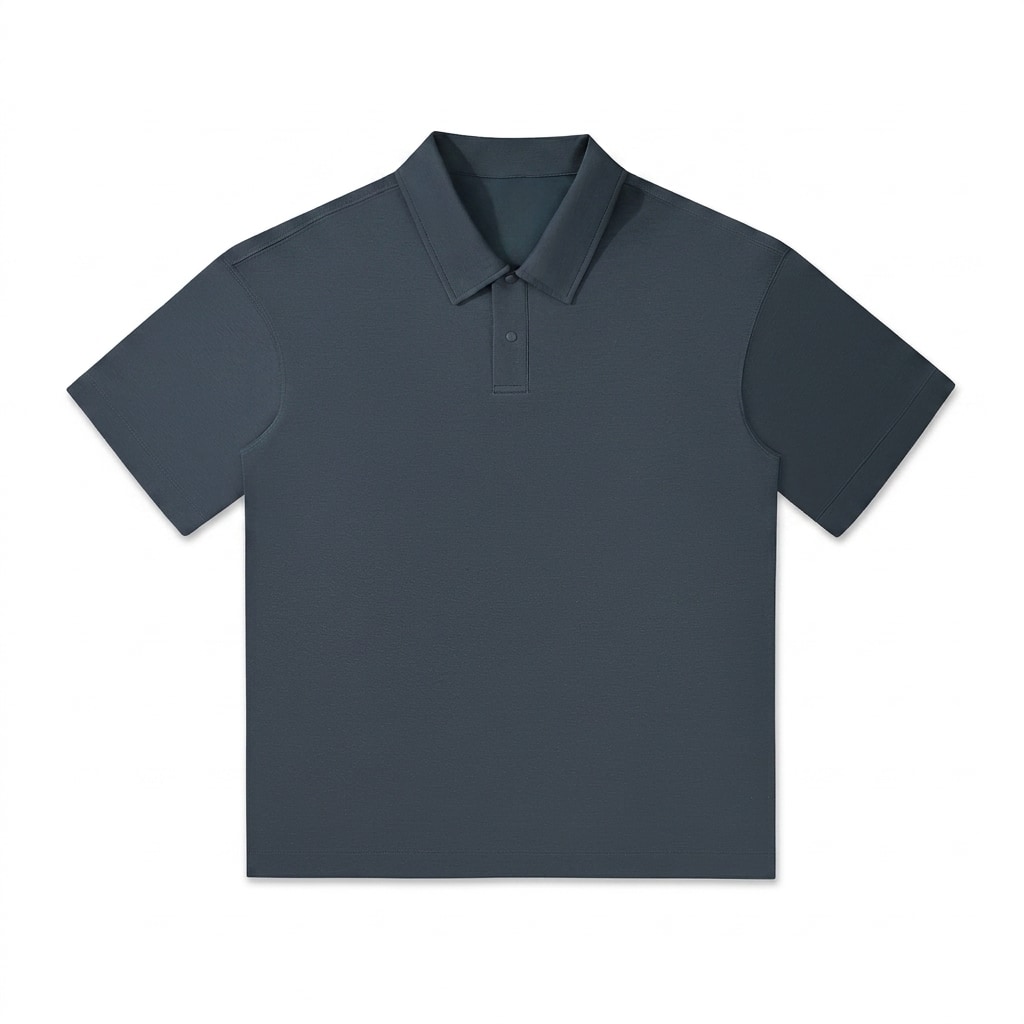 Drop Shoulder Short-Sleeve Polo — hero product shot