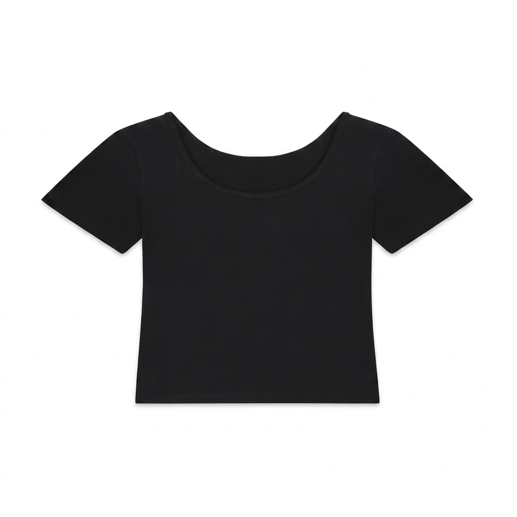 Essential Cotton Bodycon Crop Top — hero product shot