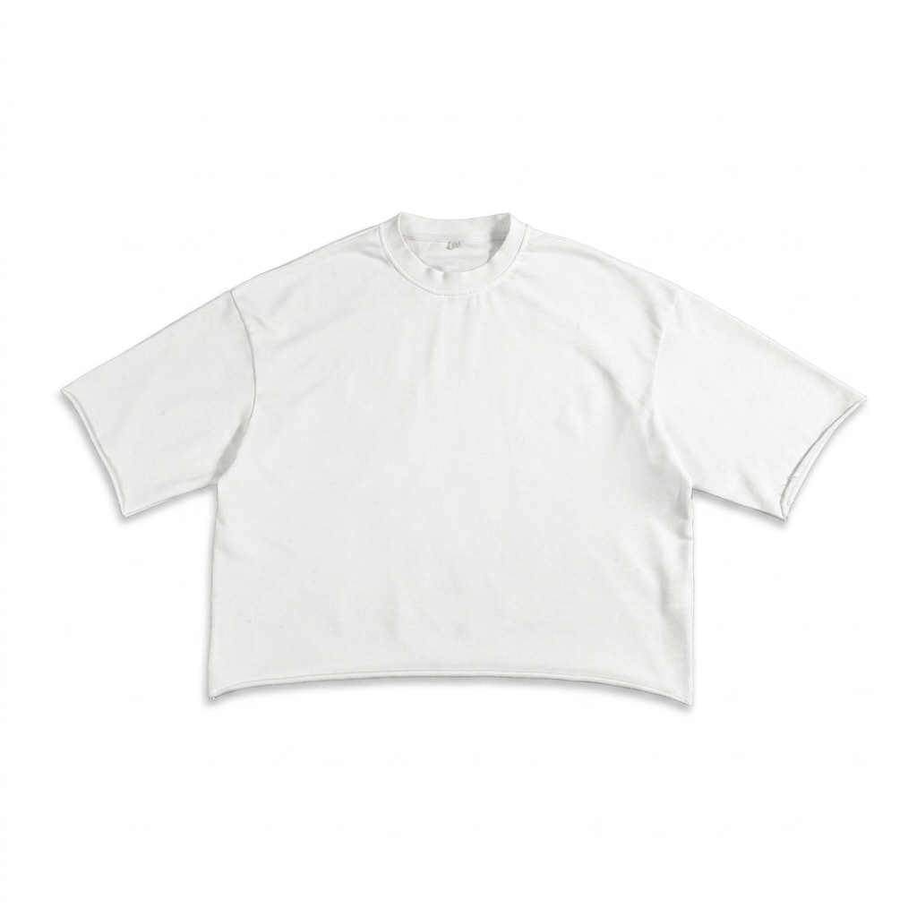 French Terry Raw Edge T-Shirt — hero product shot