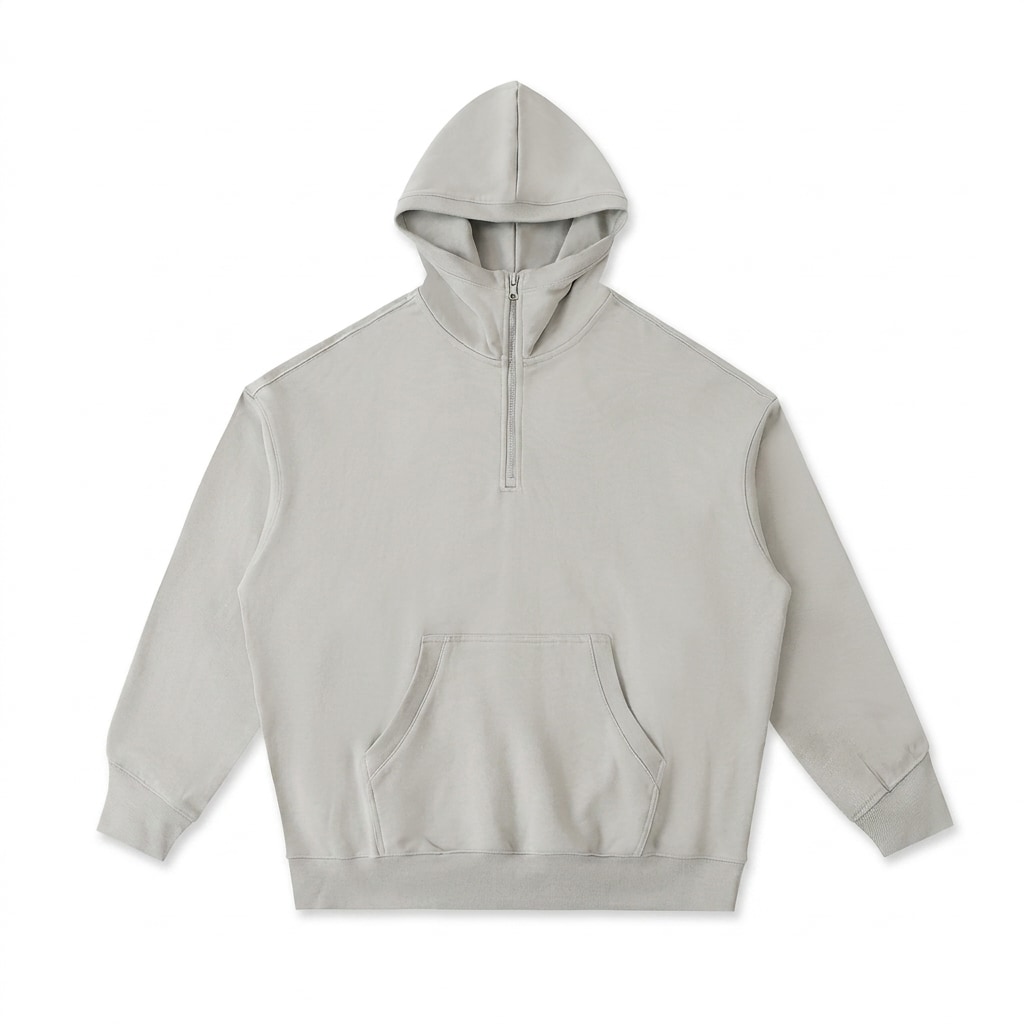 Heavyweight Half-Zip Fleece Hoodie — hero product shot
