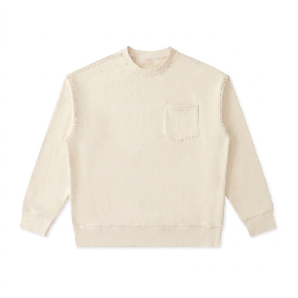 Heavyweight Patch Pocket Crewneck Sweatshirt — hero product shot