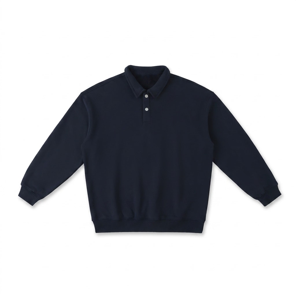 Heavyweight Polo-Collar Sweatshirt — hero product shot