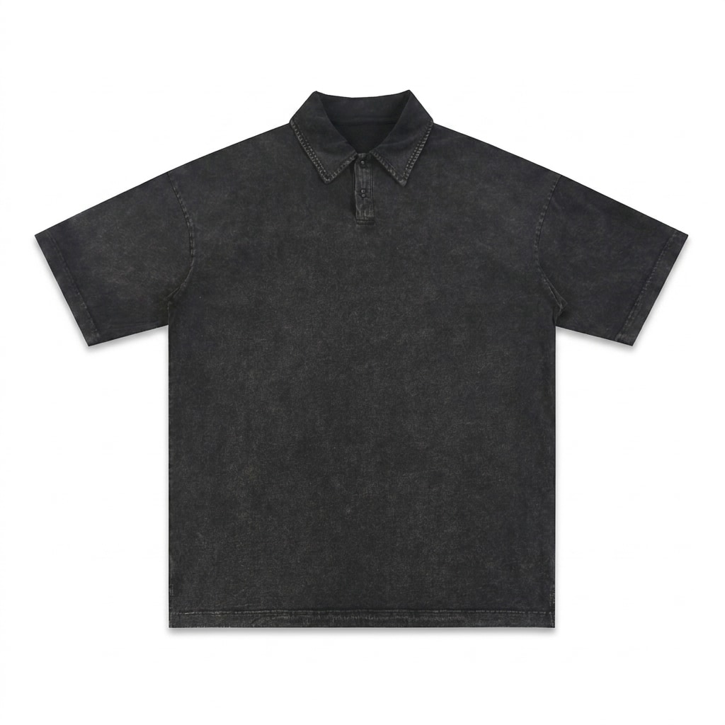 Heavyweight Snow-Washed Polo T-Shirt — hero product shot