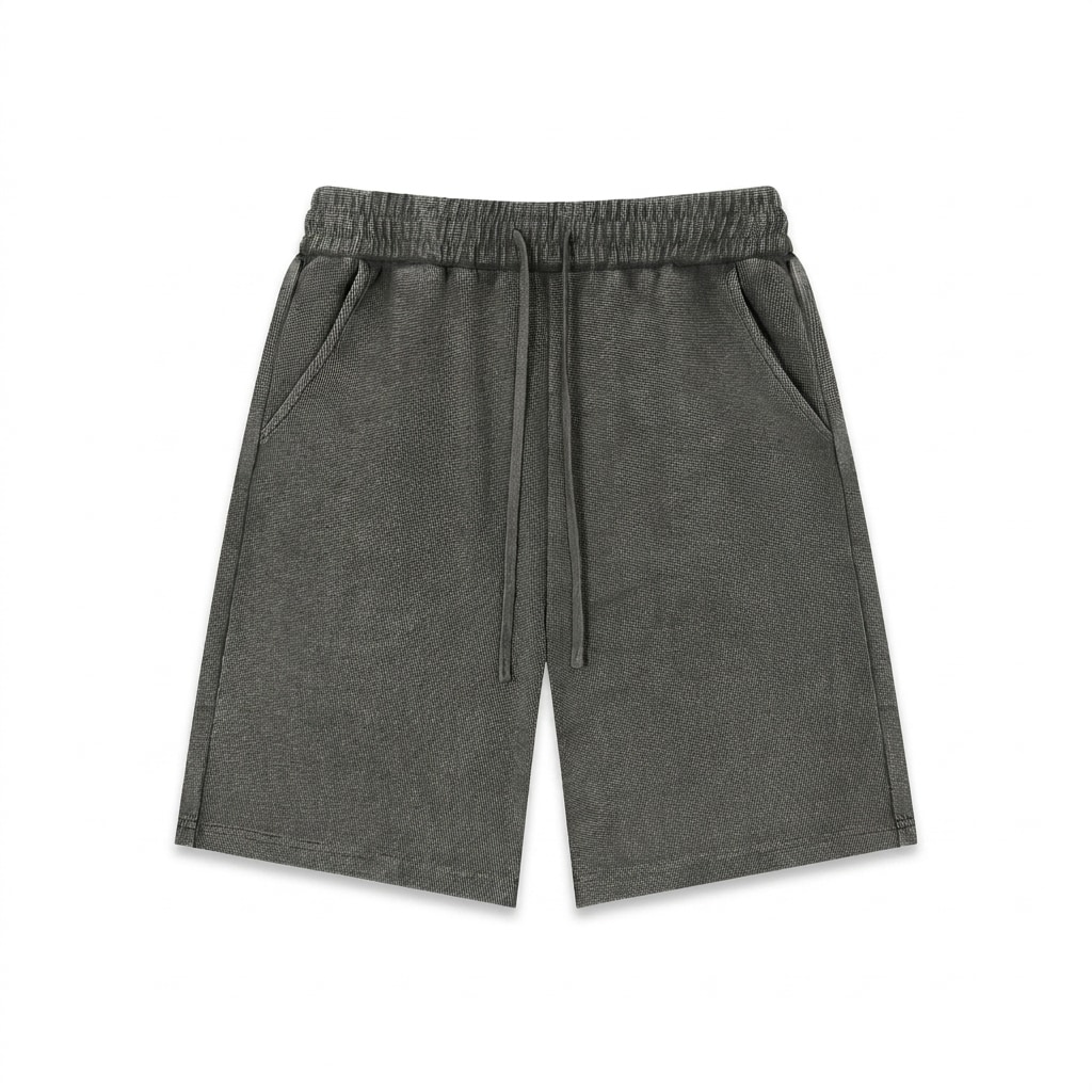 Mineral Wash Waffle Knit Shorts — hero product shot