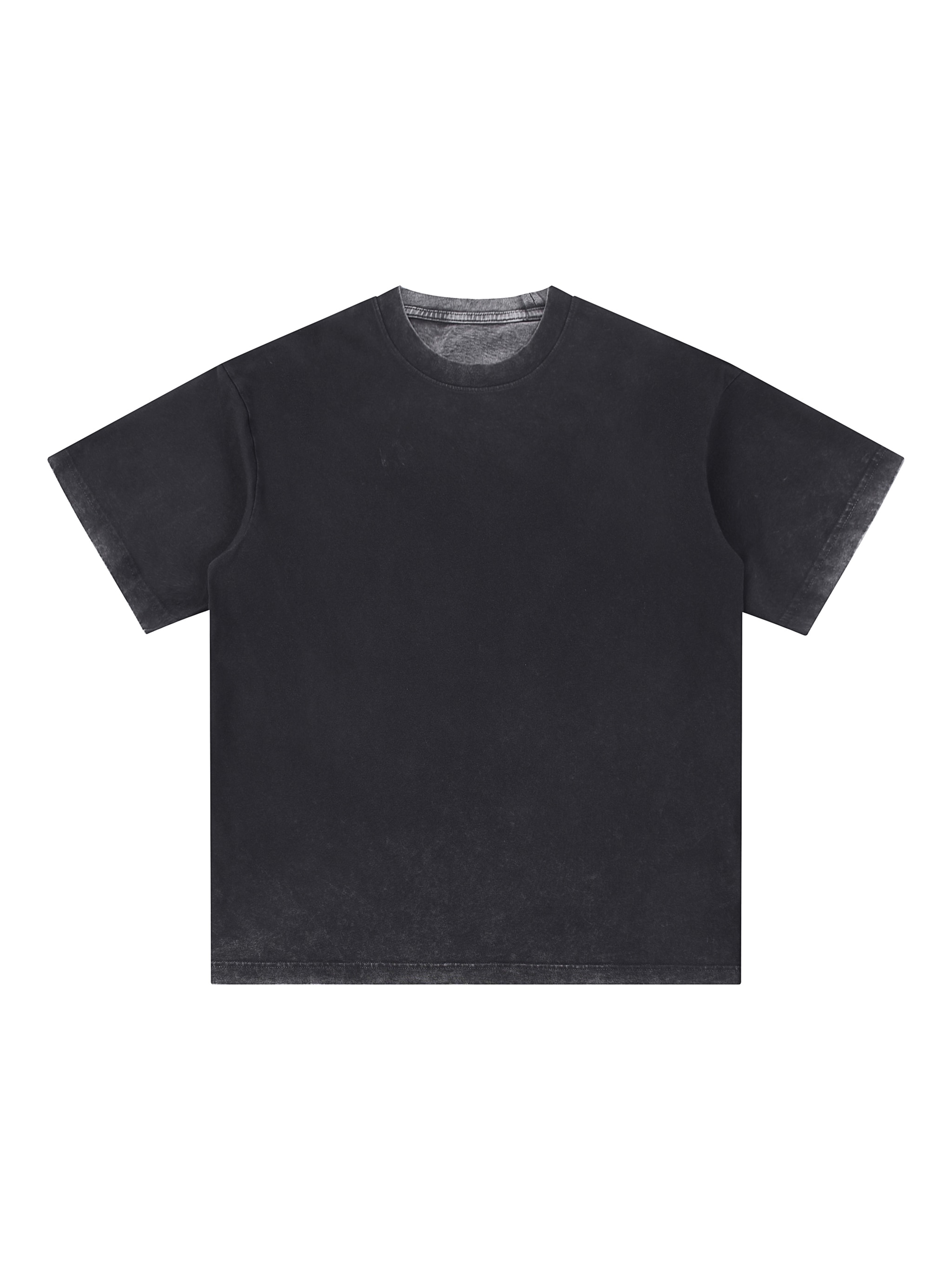 Reverse Dye Cotton T-Shirt — Black