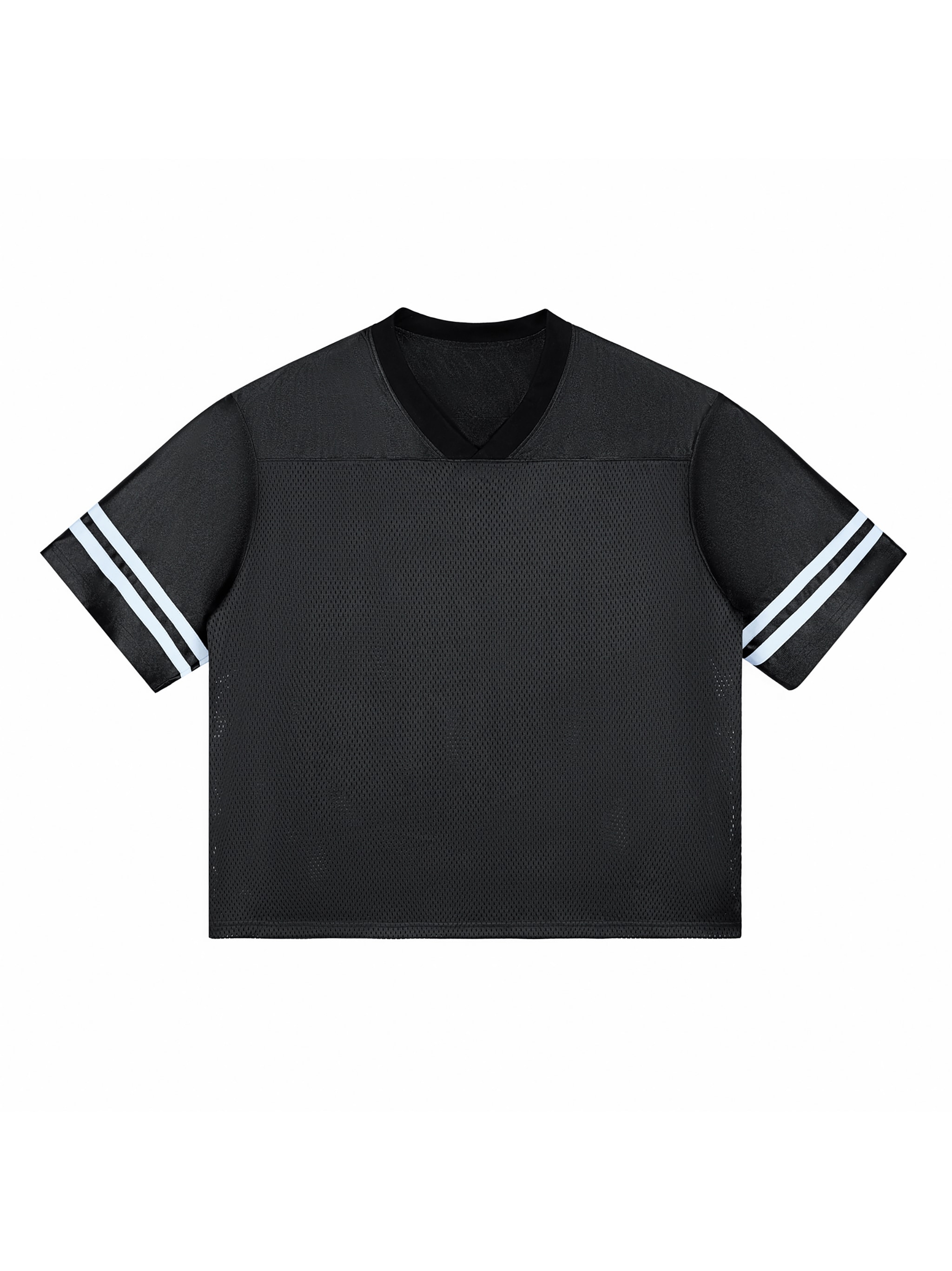 Taped Mesh T-Shirt — Black