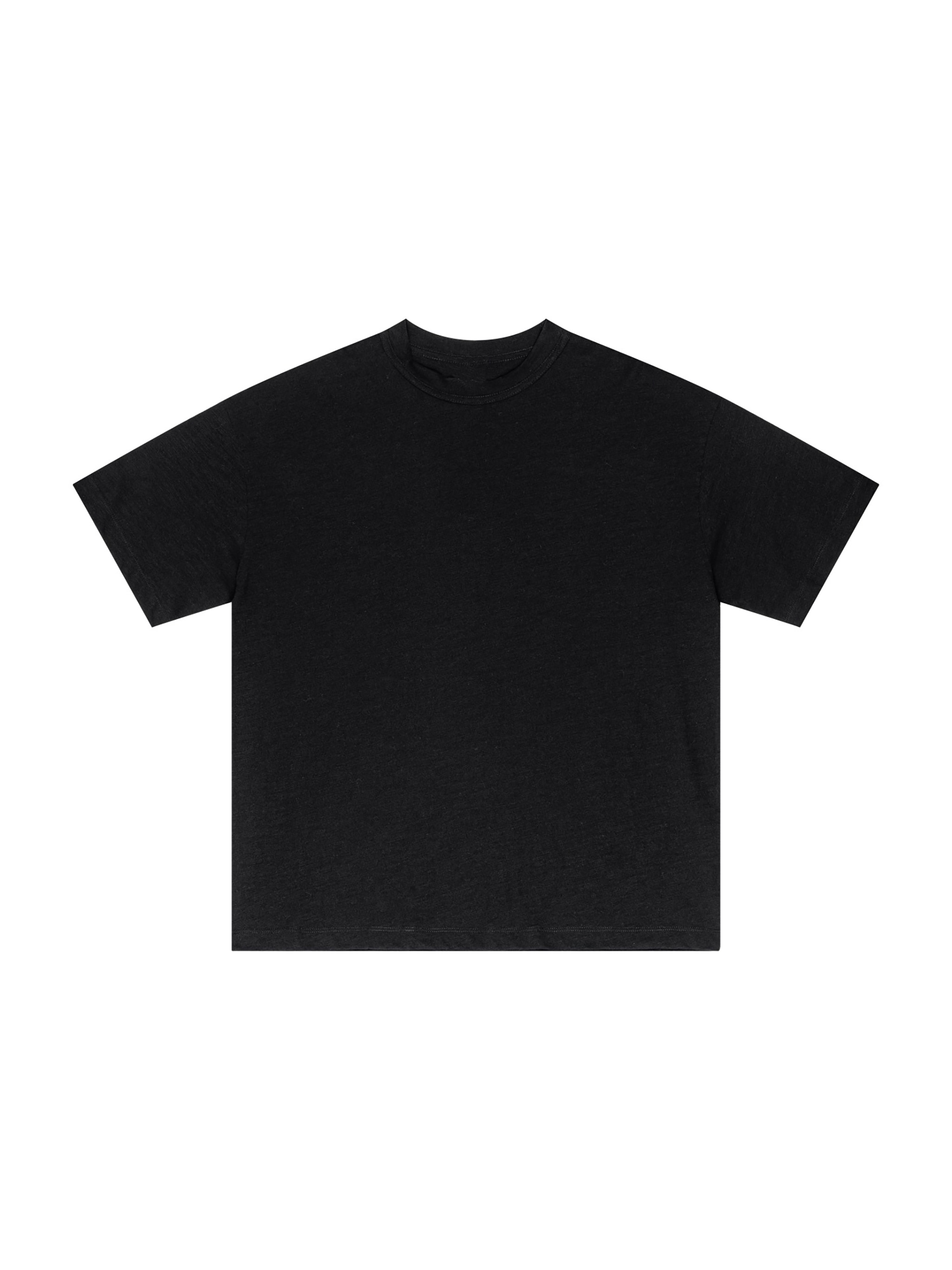Lightweight Slub Cotton T-Shirt — Black