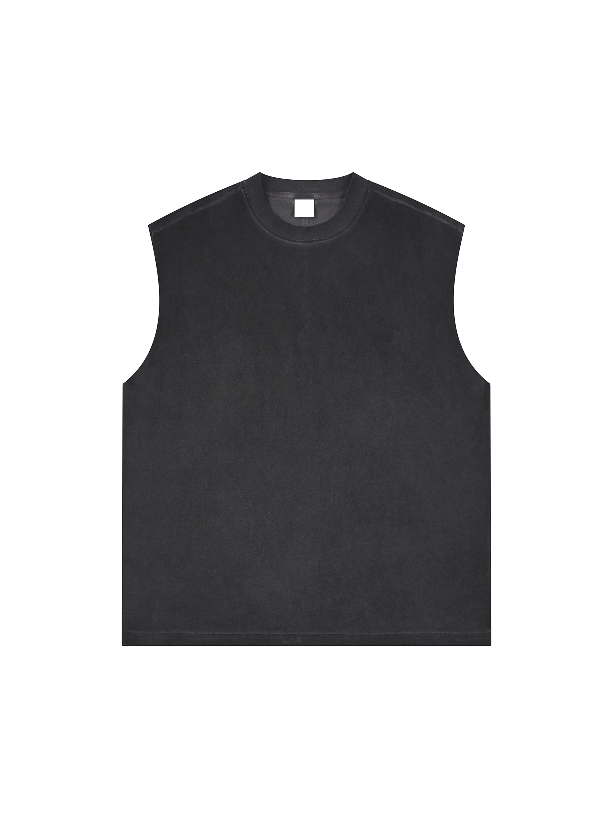 Reverse Washed Tank Top — Black