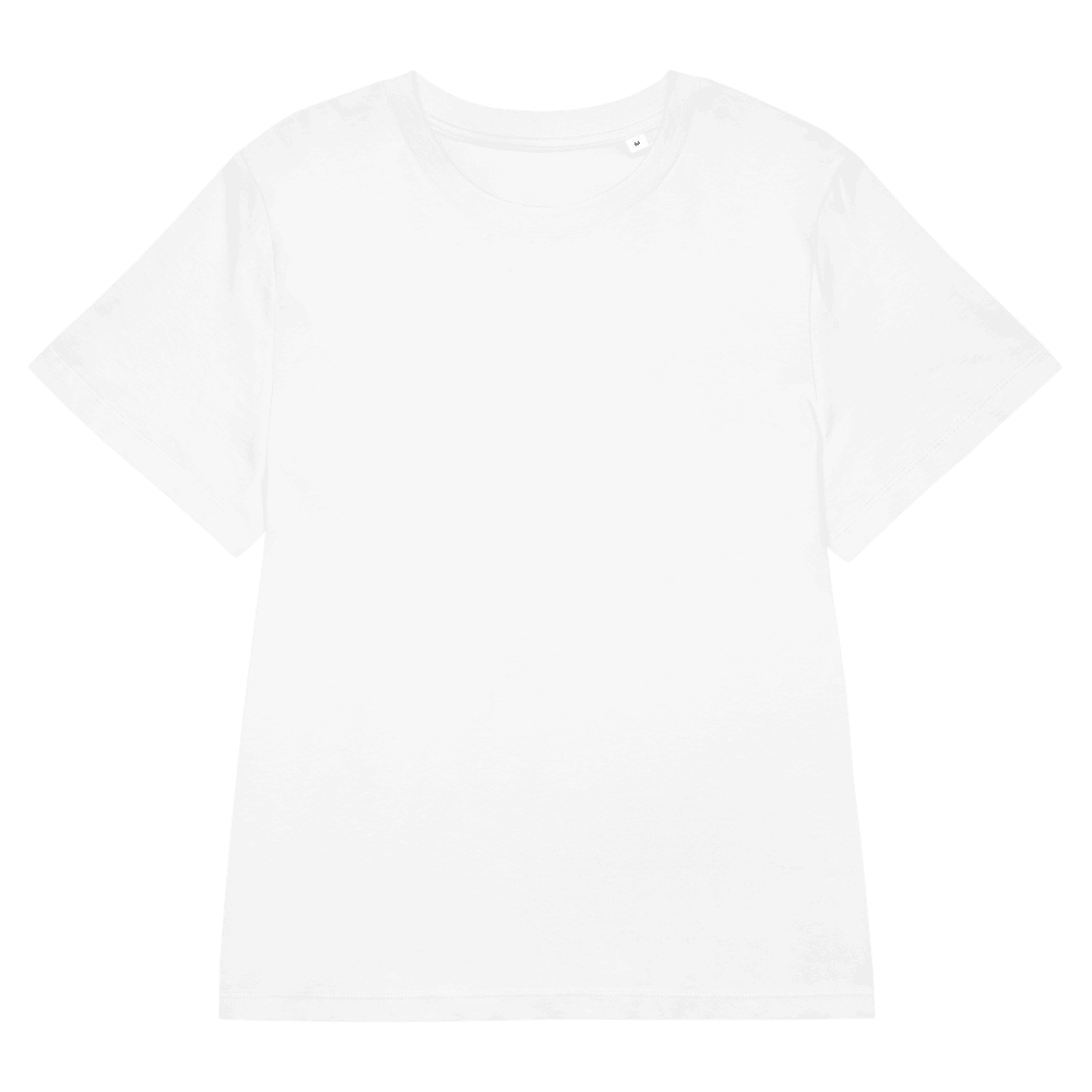 Women's Organic Ribbed Neck T-Shirt — Black