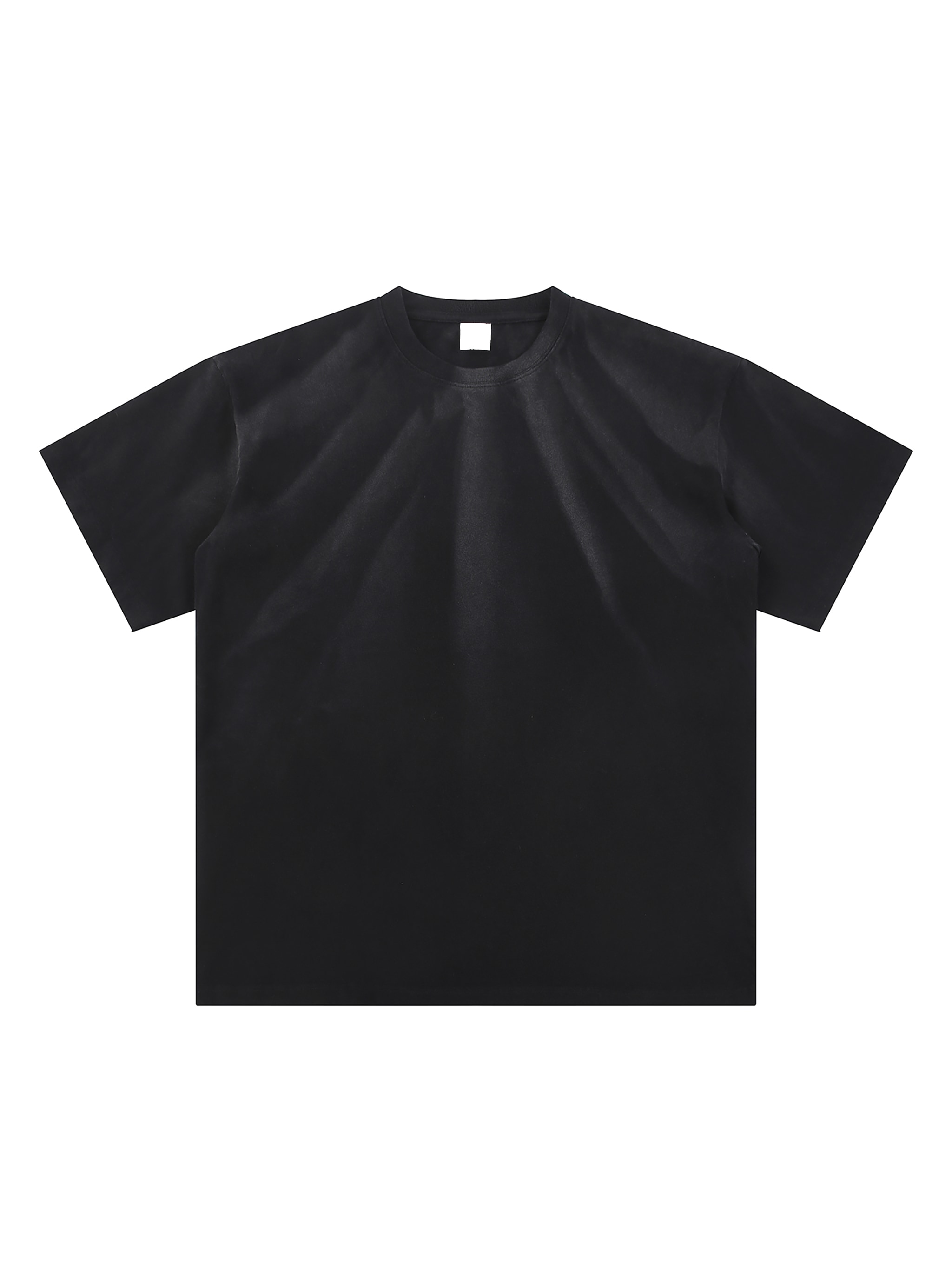 Hand-Scrunched Sunfade T-Shirt — Black