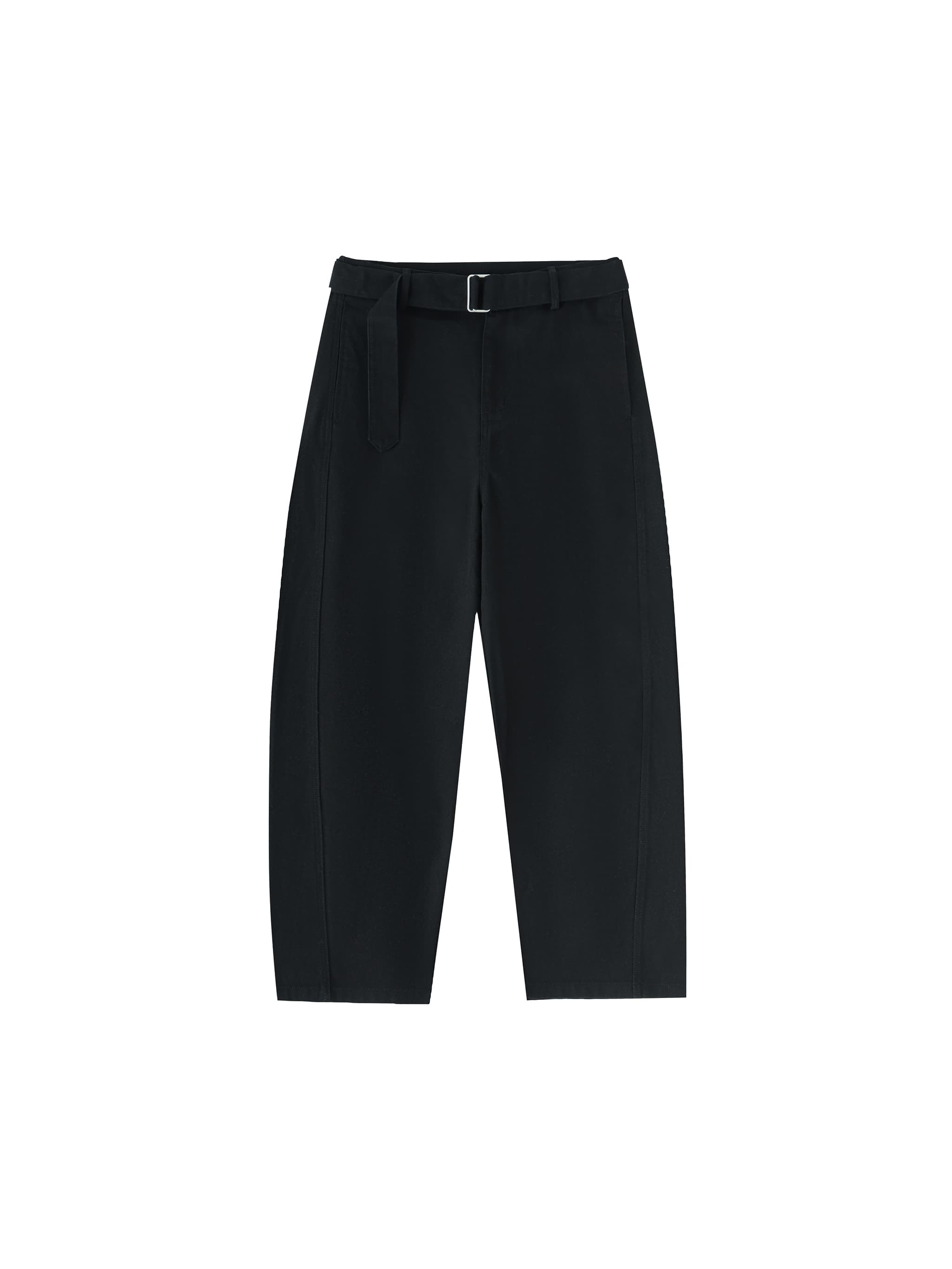 Custom Belted Barrel-Leg Chino Pants — Bottoms