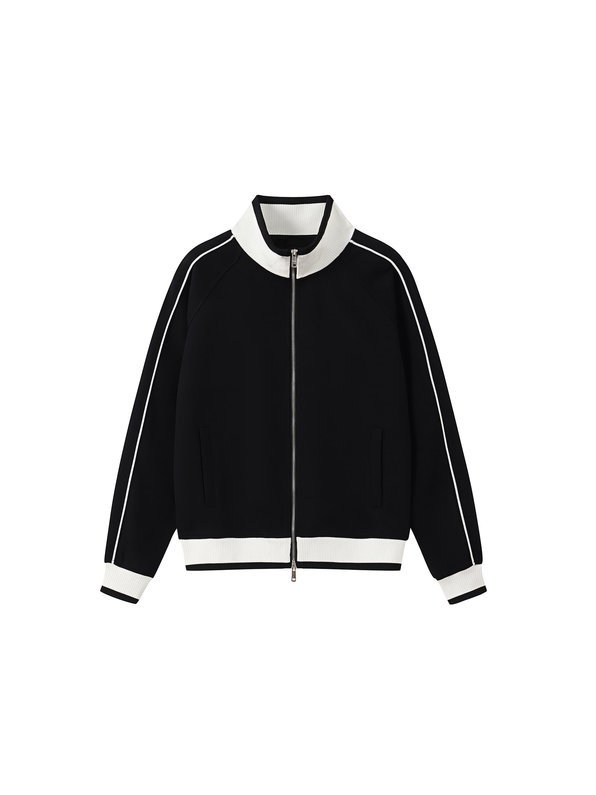 Custom Color Block Raglan Track Jacket — Outerwear